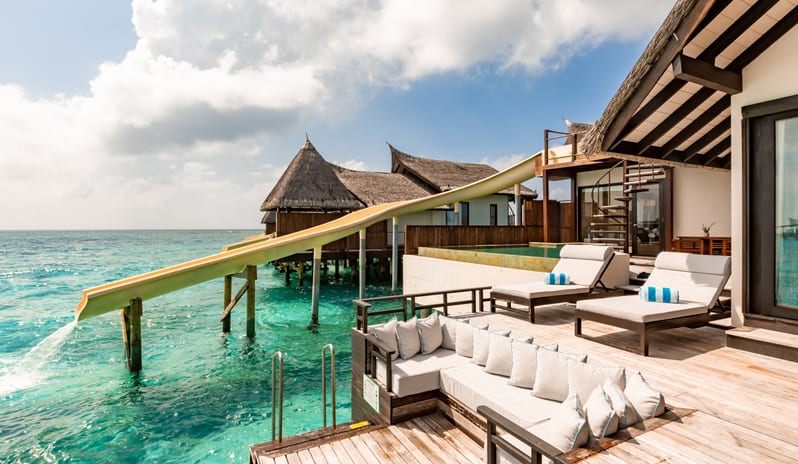 OZEN RESERVE BOLIFUSHI - Ocean Pool Suite with Slide - Outdoor Deck